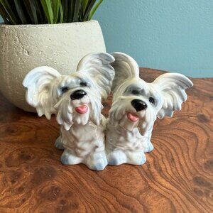 Goebel Scottie Twins Dog Figurine With Floppy EarsWest Germany Porcelain White